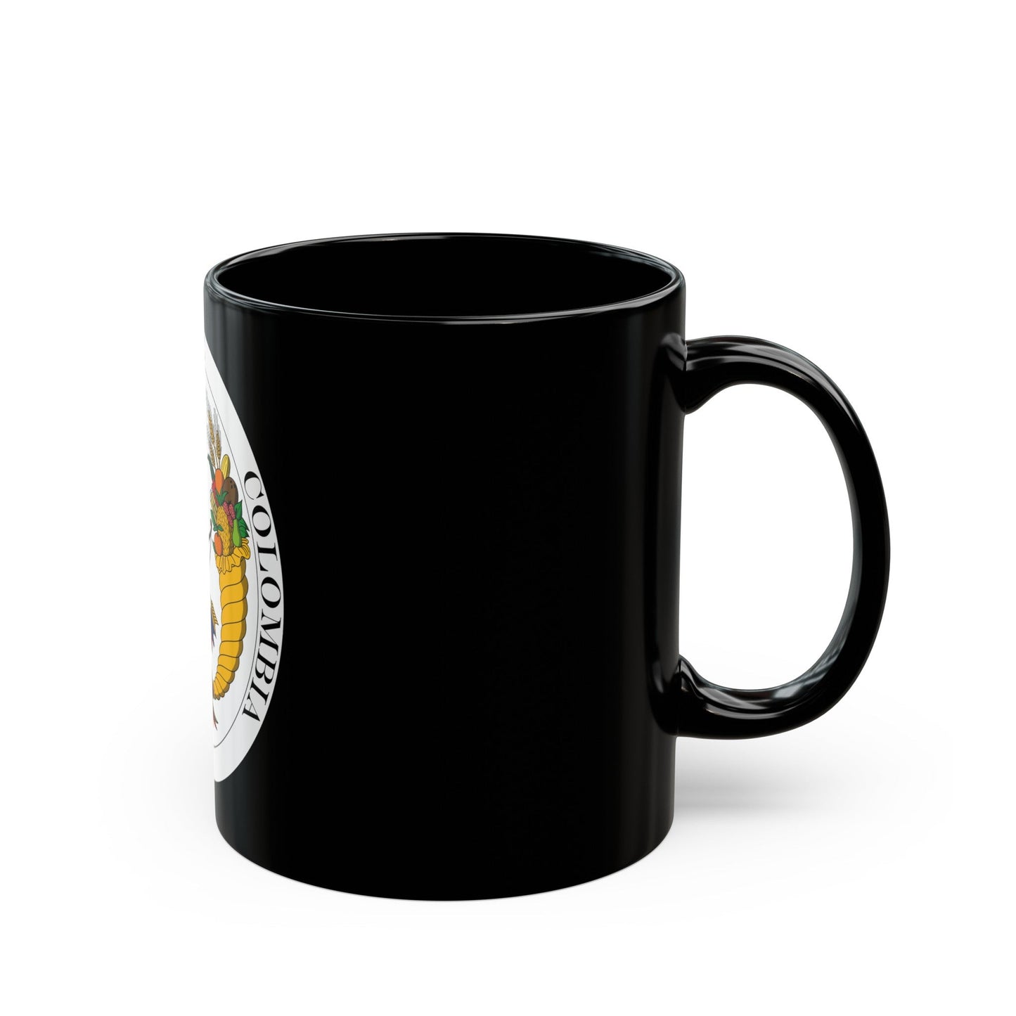 Coat of arms of Gran Colombia (1821) - Black Coffee Mug-The Sticker Space