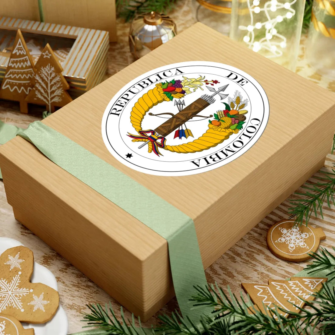 Coat of arms of Gran Colombia 1821 (Colombia) (Coat of Arms) STICKER Vinyl Kiss-Cut Decal - The Sticker Space