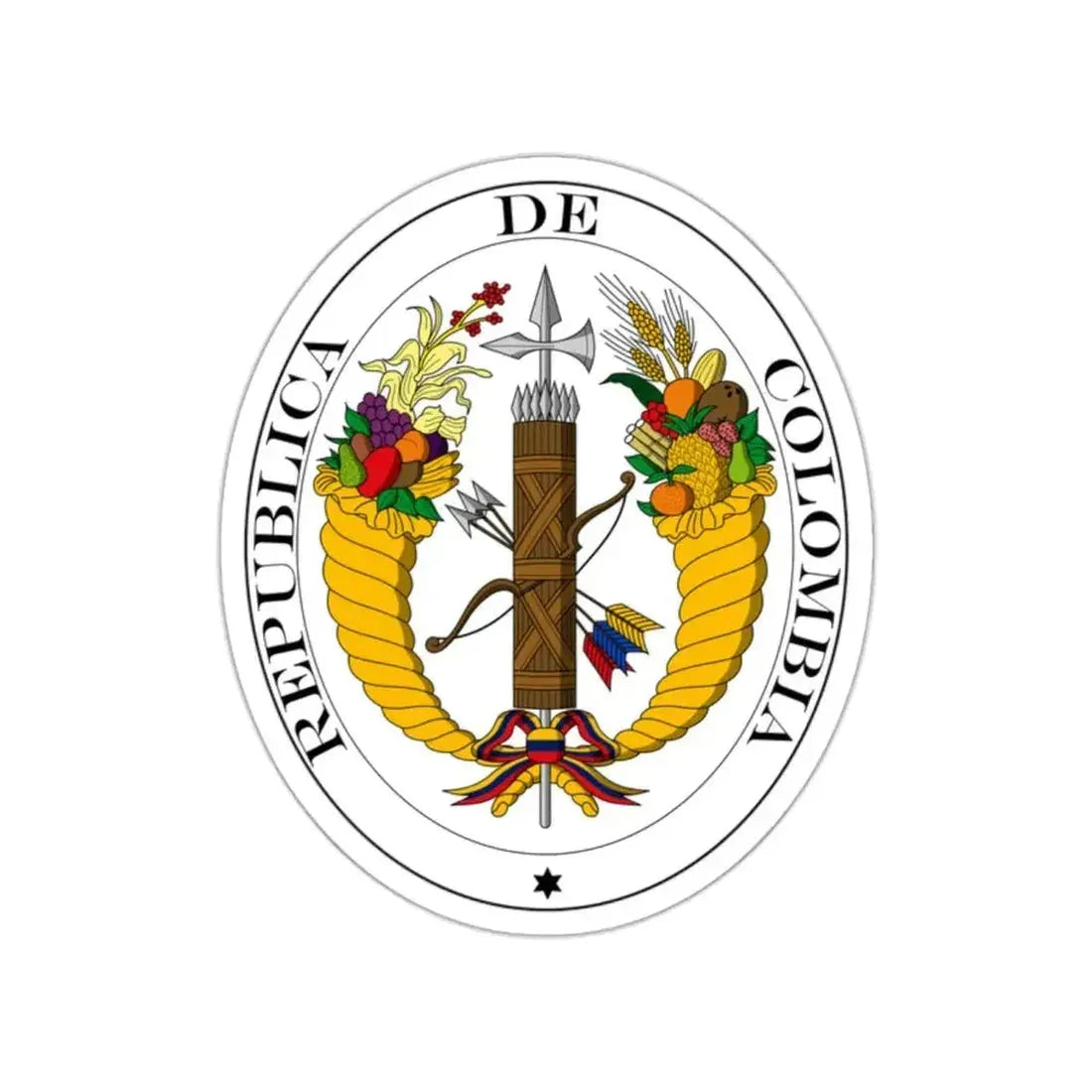 Coat of arms of Gran Colombia (1821) STICKER Vinyl Die-Cut Decal - The Sticker Space