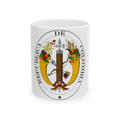 Coat of arms of Gran Colombia (1821) - White Coffee Mug-11oz-The Sticker Space