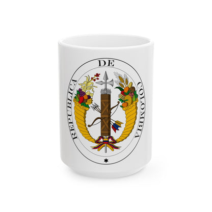 Coat of arms of Gran Colombia (1821) - White Coffee Mug-15oz-The Sticker Space