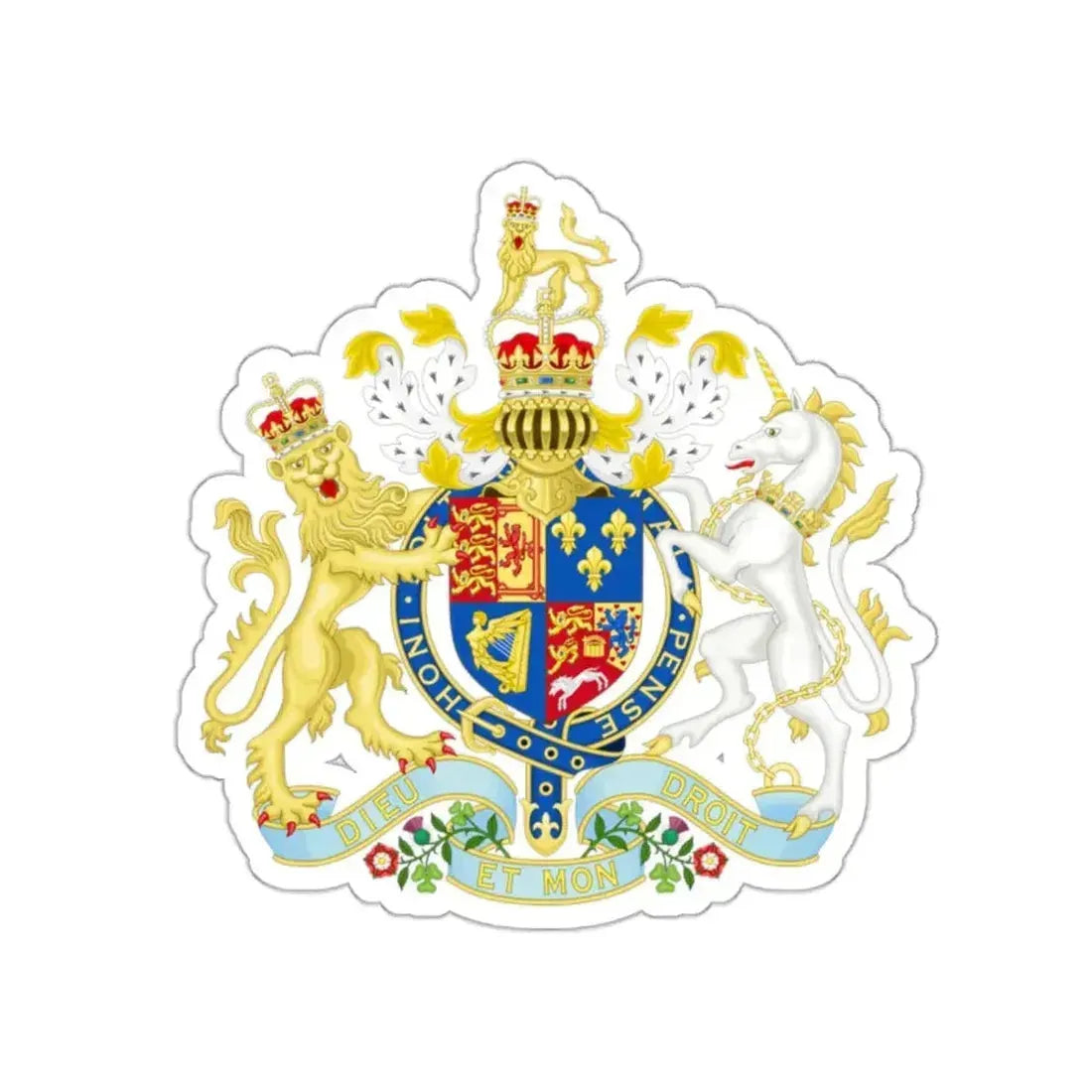 Coat of arms of Great Britain (1714–1801) STICKER Vinyl Die-Cut Decal - The Sticker Space