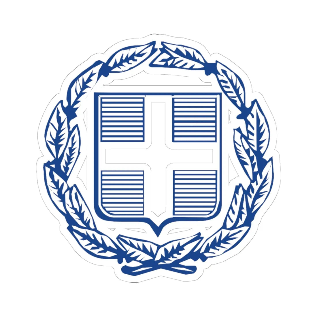 Coat of Arms of Greece colorful (Greece) (Coat of Arms) STICKER Vinyl Kiss-Cut Decal 4 Inch White - The Sticker Space