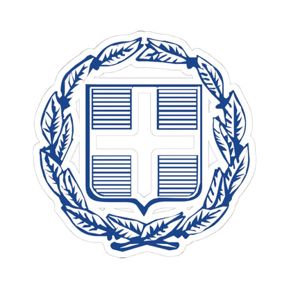 Coat of Arms of Greece colorful (Greece) (Coat of Arms) STICKER Vinyl Kiss-Cut Decal 4 Inch White - The Sticker Space