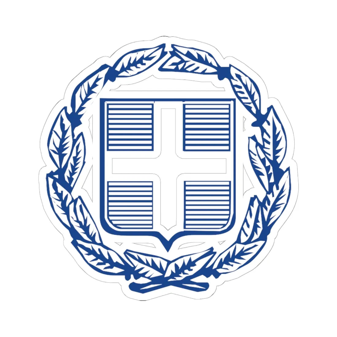 Coat of Arms of Greece colorful (Greece) (Coat of Arms) STICKER Vinyl Kiss-Cut Decal 6 Inch White - The Sticker Space
