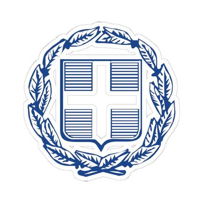 Coat of Arms of Greece colorful (Greece) (Coat of Arms) STICKER Vinyl Kiss-Cut Decal 6 Inch White - The Sticker Space