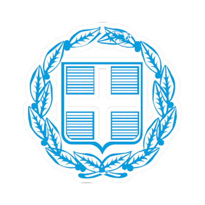 Coat of Arms of Greece colorful - old (Greece) (Coat of Arms) STICKER Vinyl Kiss-Cut Decal 2 Inch White - The Sticker Space