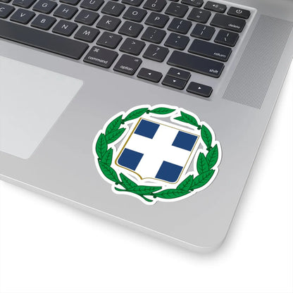 Coat of arms of Greece colour (Greece) (Coat of Arms) STICKER Vinyl Kiss-Cut Decal - The Sticker Space