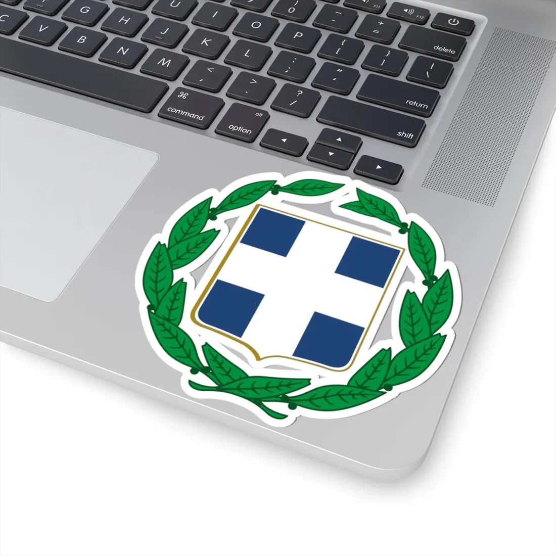 Coat of arms of Greece colour (Greece) (Coat of Arms) STICKER Vinyl Kiss-Cut Decal - The Sticker Space