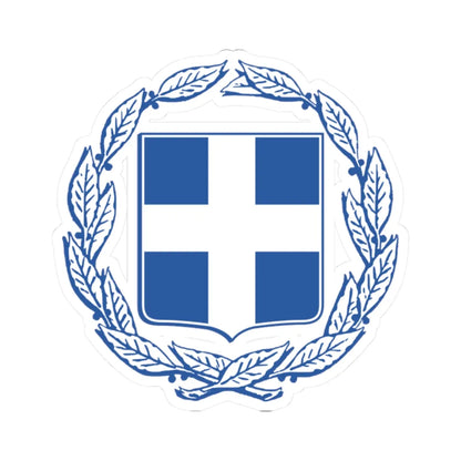 Coat of arms of Greece (Greece) (Coat of Arms) STICKER Vinyl Kiss-Cut Decal 2 Inch White - The Sticker Space