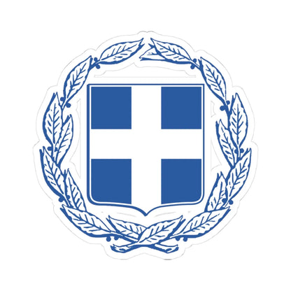 Coat of arms of Greece (Greece) (Coat of Arms) STICKER Vinyl Kiss-Cut Decal 3 Inch White - The Sticker Space