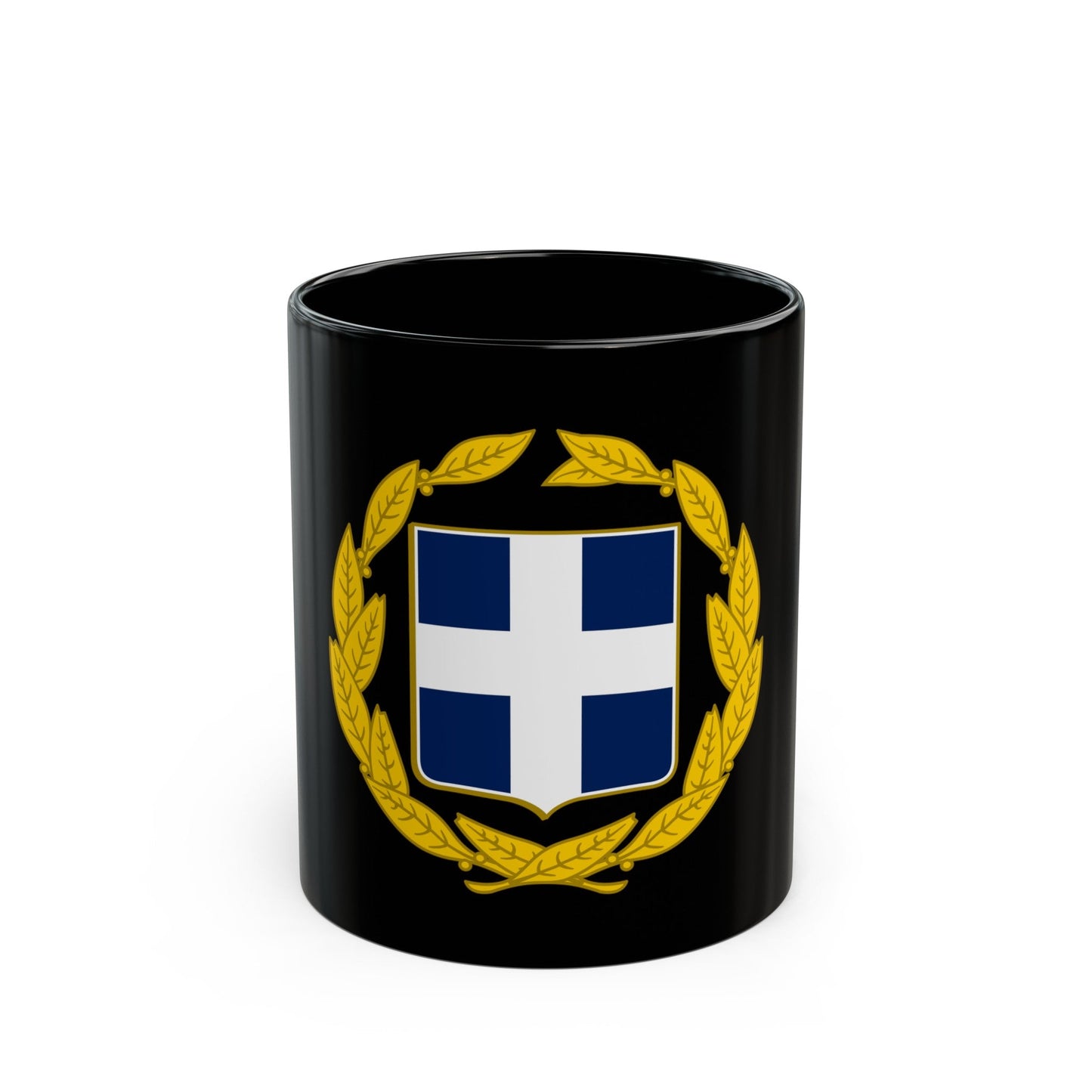 Coat of arms of Greece (military) - Black Coffee Mug-11oz-The Sticker Space