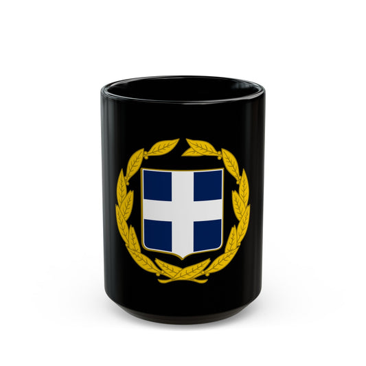 Coat of arms of Greece (military) - Black Coffee Mug-15oz-The Sticker Space