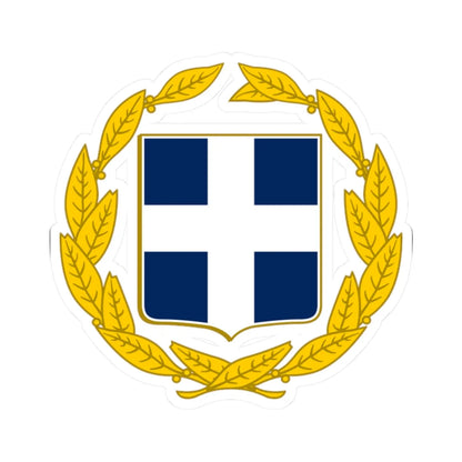 Coat of arms of Greece military (Greece) (Coat of Arms) STICKER Vinyl Kiss-Cut Decal 2 Inch White - The Sticker Space