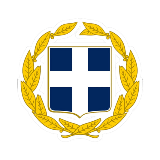 Coat of arms of Greece military (Greece) (Coat of Arms) STICKER Vinyl Kiss-Cut Decal 2 Inch White - The Sticker Space