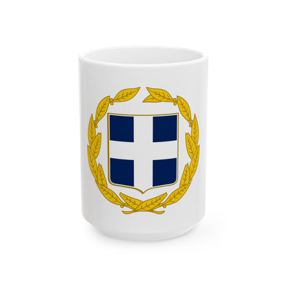 Coat of arms of Greece (military) - White Coffee Mug-15oz-The Sticker Space