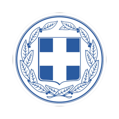 Coat of Arms of Greece Ministries (Greece) (Coat of Arms) STICKER Vinyl Kiss-Cut Decal 2 Inch White - The Sticker Space