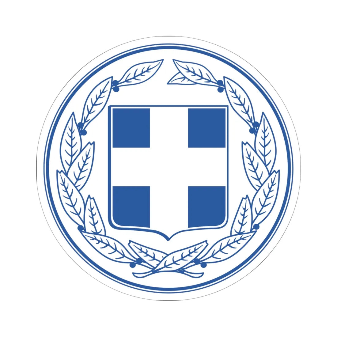 Coat of Arms of Greece Ministries (Greece) (Coat of Arms) STICKER Vinyl Kiss-Cut Decal 6 Inch White - The Sticker Space