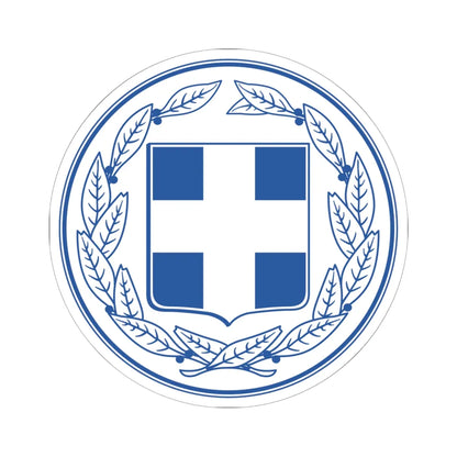 Coat of Arms of Greece Ministries (Greece) (Coat of Arms) STICKER Vinyl Kiss-Cut Decal 6 Inch White - The Sticker Space