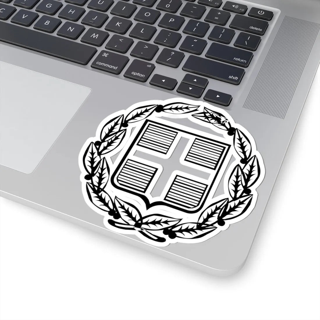 Coat of Arms of Greece Monochromatic - old (Greece) (Coat of Arms) STICKER Vinyl Kiss-Cut Decal - The Sticker Space