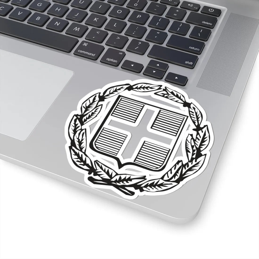 Coat of Arms of Greece Monochromatic - other version (Greece) (Coat of Arms) STICKER Vinyl Kiss-Cut Decal - The Sticker Space