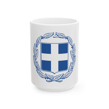 Coat of arms of Greece - White Coffee Mug-15oz-The Sticker Space