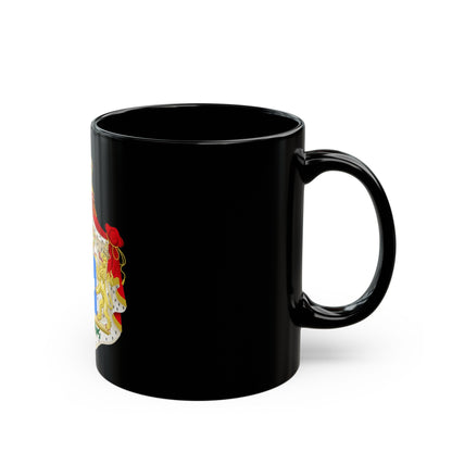 Coat of arms of Greece (Wittelsbach) - Black Coffee Mug-The Sticker Space