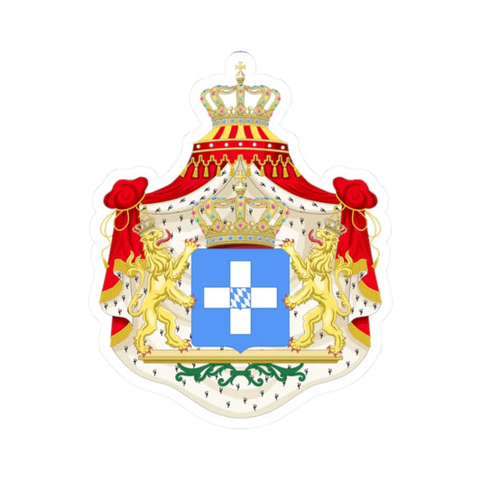 Coat of arms of Greece Wittelsbach (Germany) (Coat of Arms) STICKER Vinyl Kiss-Cut Decal 2 Inch White - The Sticker Space