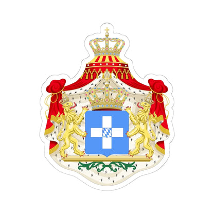 Coat of arms of Greece Wittelsbach (Germany) (Coat of Arms) STICKER Vinyl Kiss-Cut Decal 6 Inch White - The Sticker Space