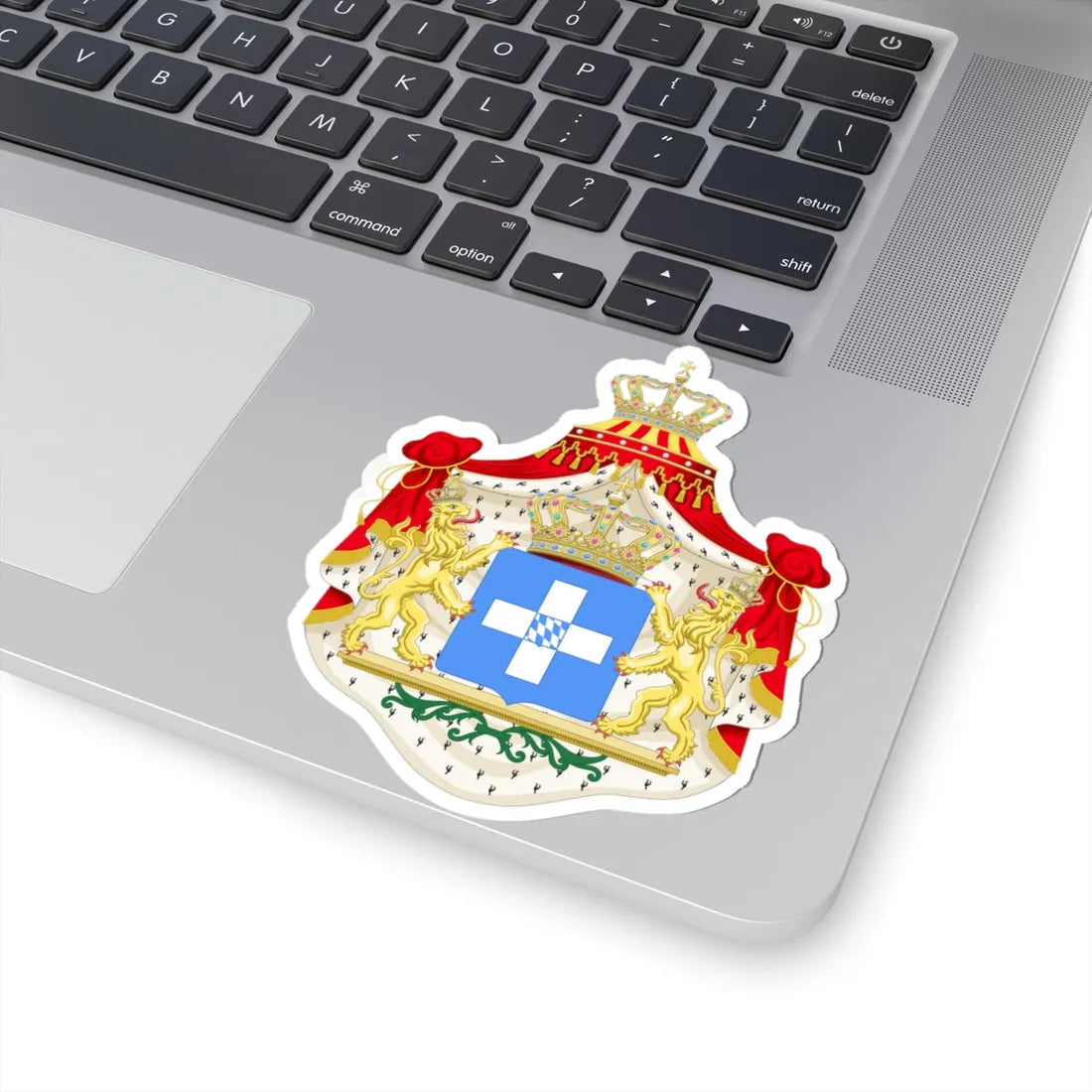Coat of arms of Greece Wittelsbach (Greece) (Coat of Arms) STICKER Vinyl Kiss-Cut Decal - The Sticker Space