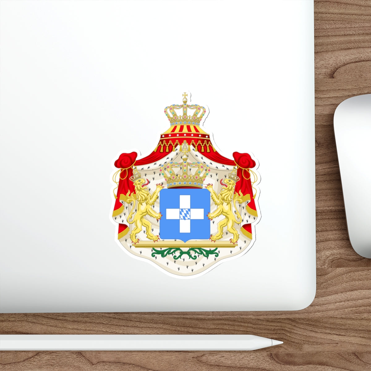 Coat of arms of Greece (Wittelsbach) STICKER Vinyl Die-Cut Decal-The Sticker Space