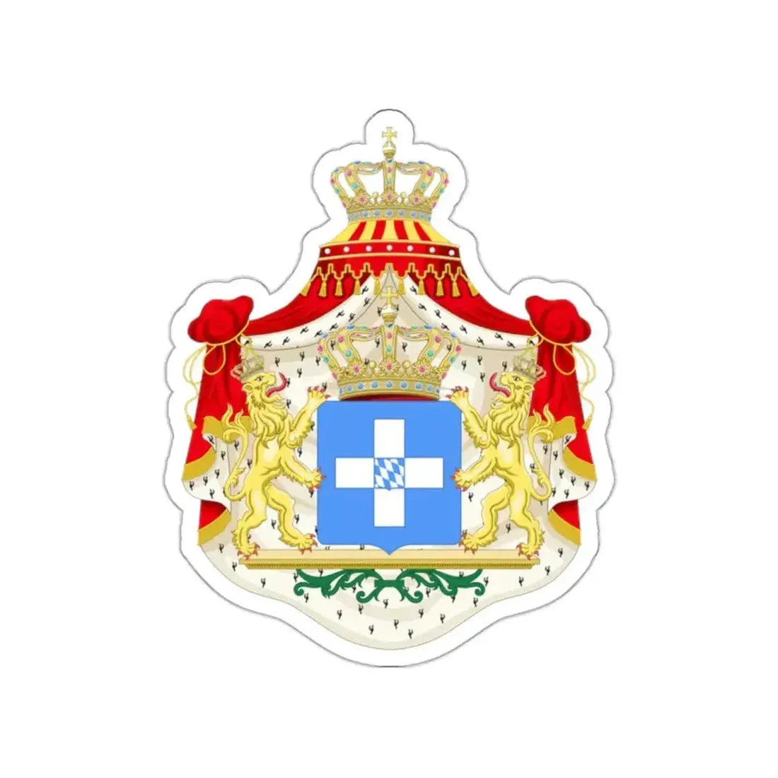 Coat of arms of Greece (Wittelsbach) STICKER Vinyl Die-Cut Decal - The Sticker Space