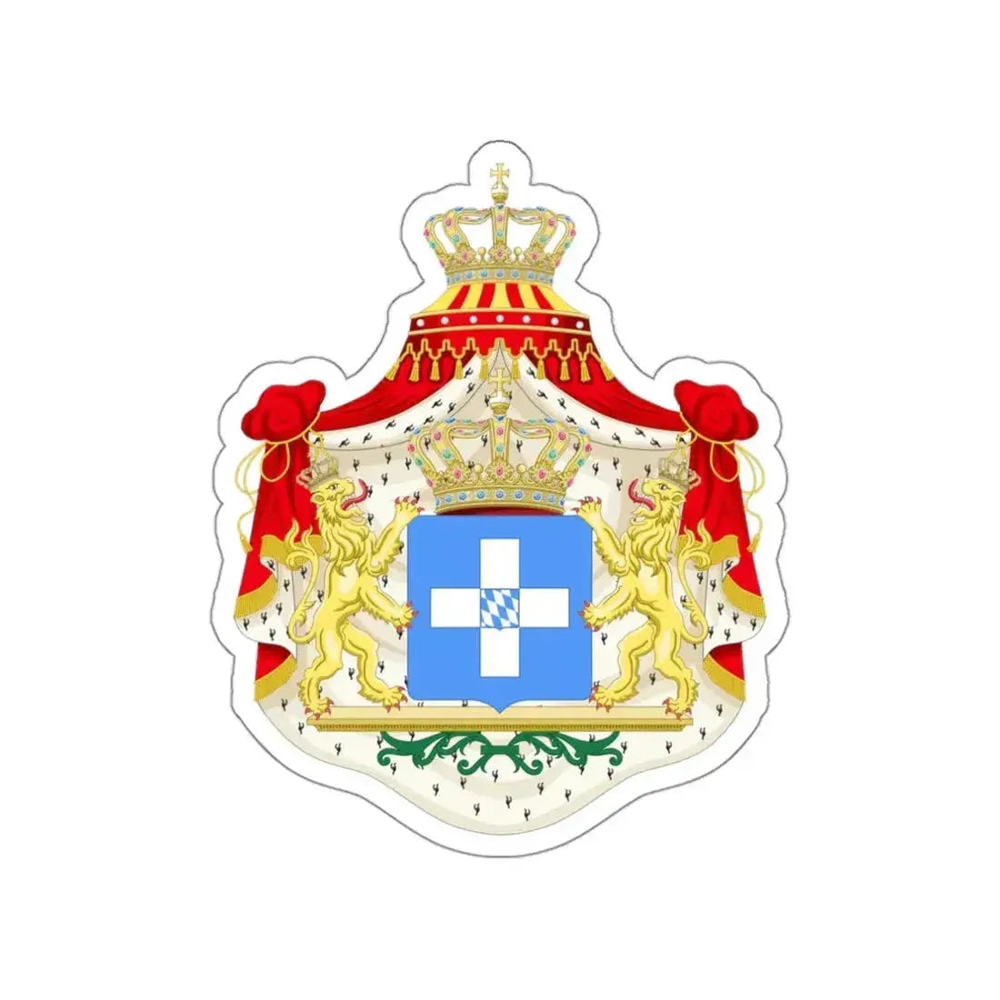 Coat of arms of Greece (Wittelsbach) STICKER Vinyl Die-Cut Decal - The Sticker Space