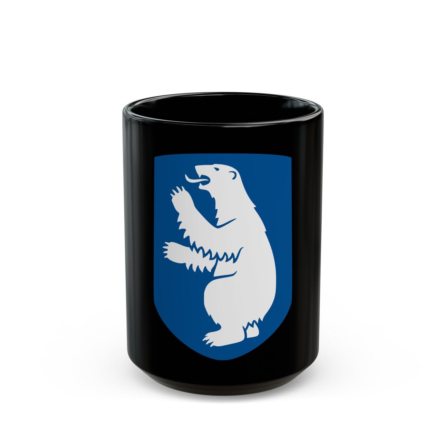 Coat of arms of Greenland - Black Coffee Mug-15oz-The Sticker Space