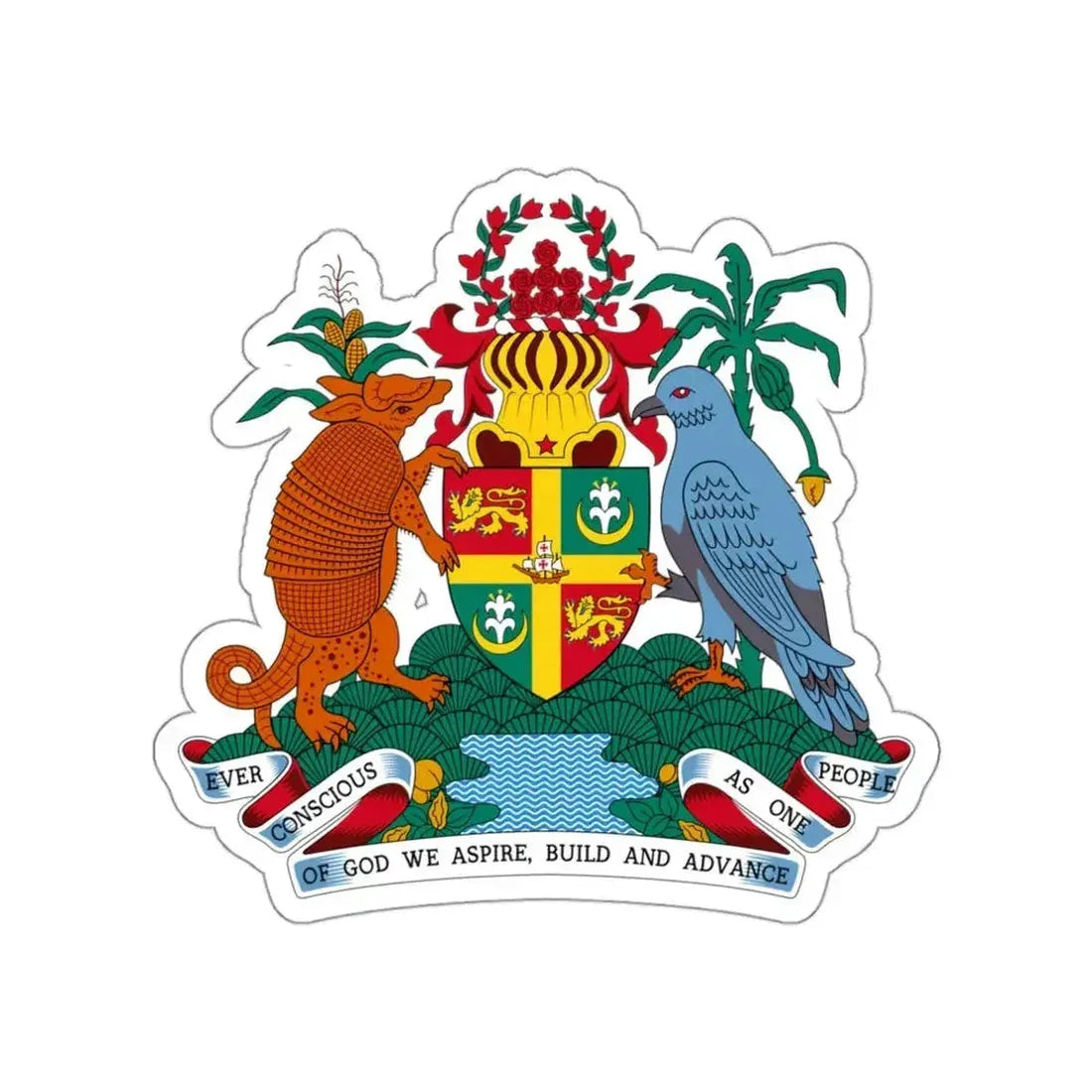 Coat of arms of Grenada STICKER Vinyl Die-Cut Decal - The Sticker Space