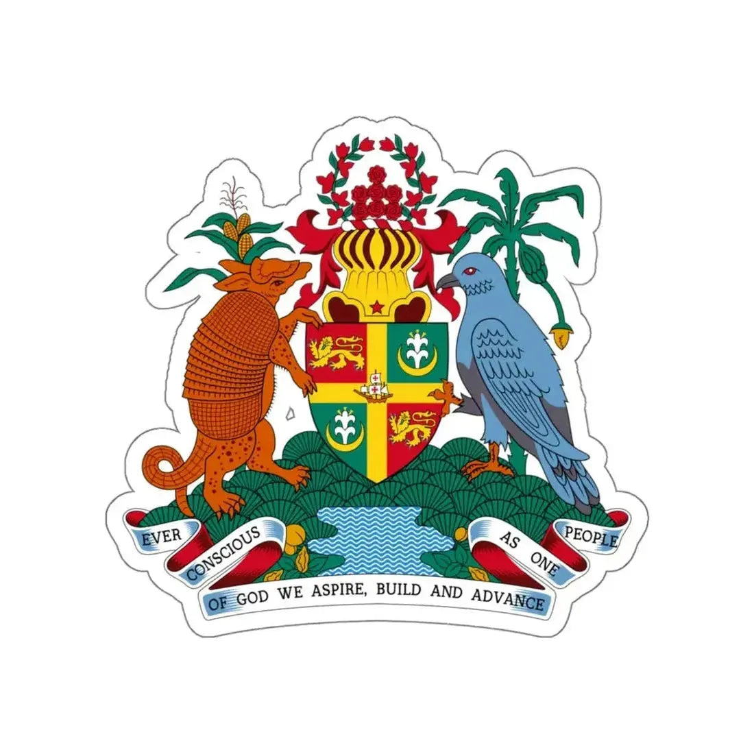 Coat of arms of Grenada STICKER Vinyl Die-Cut Decal - The Sticker Space