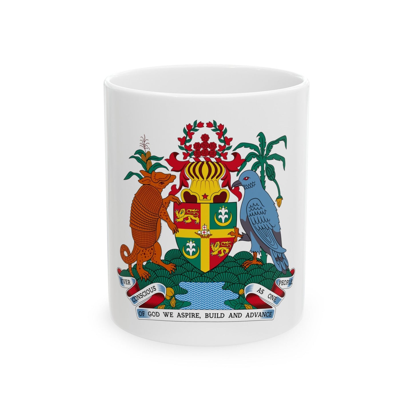 Coat of arms of Grenada - White Coffee Mug-11oz-The Sticker Space