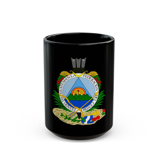 Coat of arms of Guatemala (1825-1843) - Black Coffee Mug-15oz-The Sticker Space