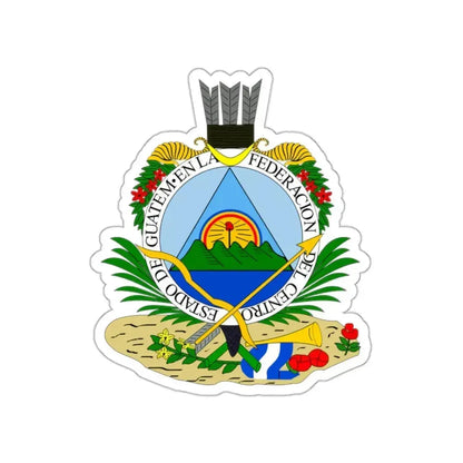Coat of arms of Guatemala (1825-1843) STICKER Vinyl Die-Cut Decal 2 Inch - The Sticker Space