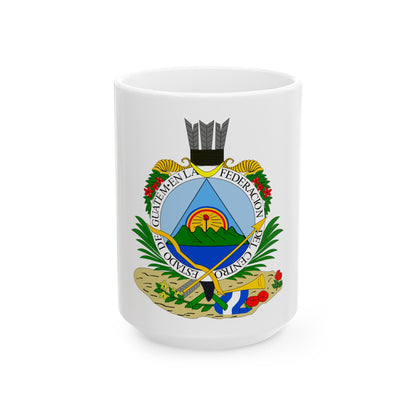 Coat of arms of Guatemala (1825-1843) - White Coffee Mug-15oz-The Sticker Space