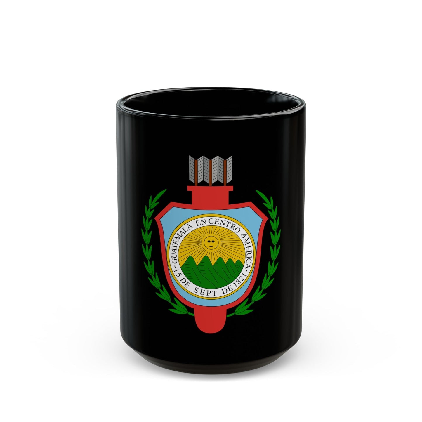 Coat of arms of Guatemala (1843-1851) - Black Coffee Mug-15oz-The Sticker Space