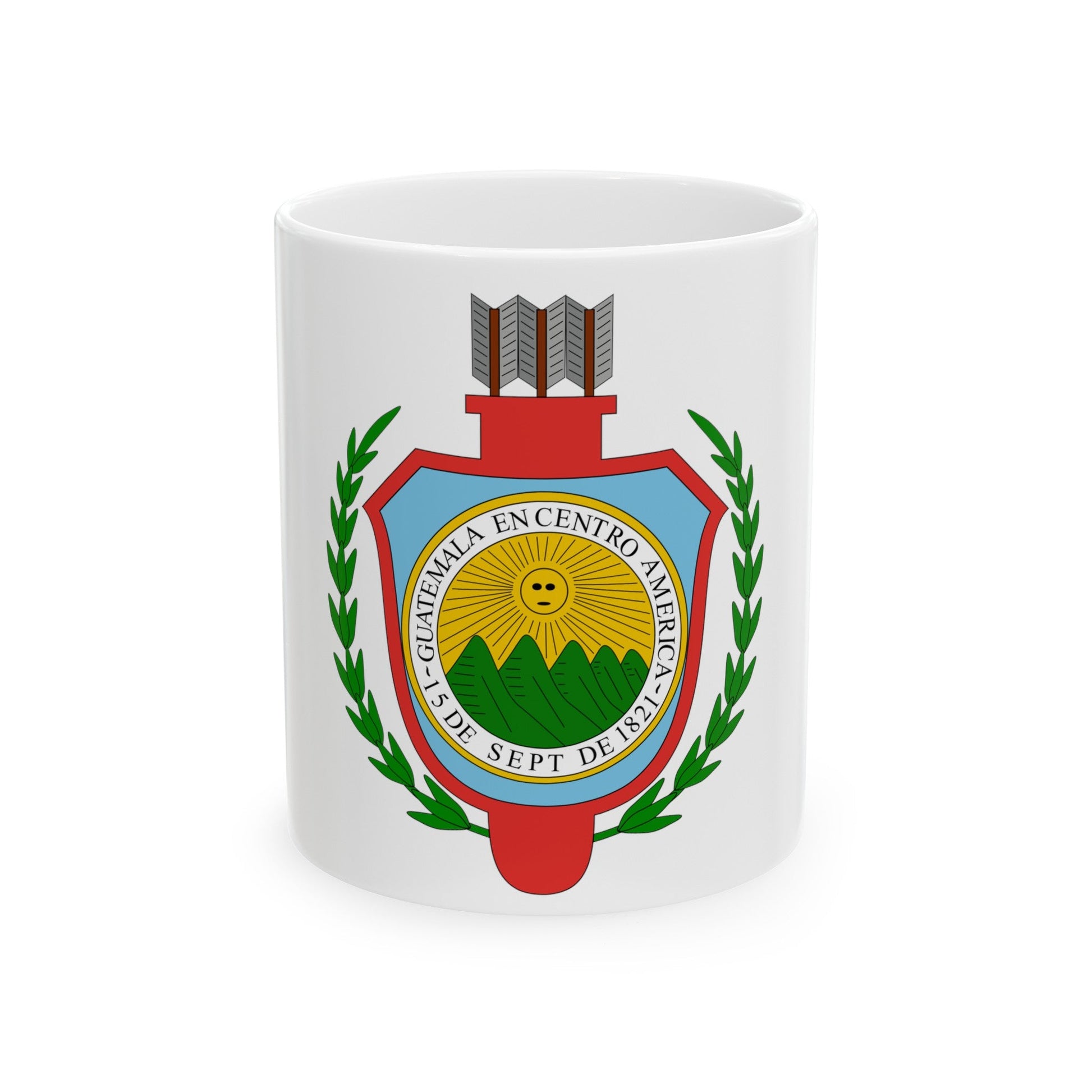 Coat of arms of Guatemala (1843-1851) - White Coffee Mug-11oz-The Sticker Space