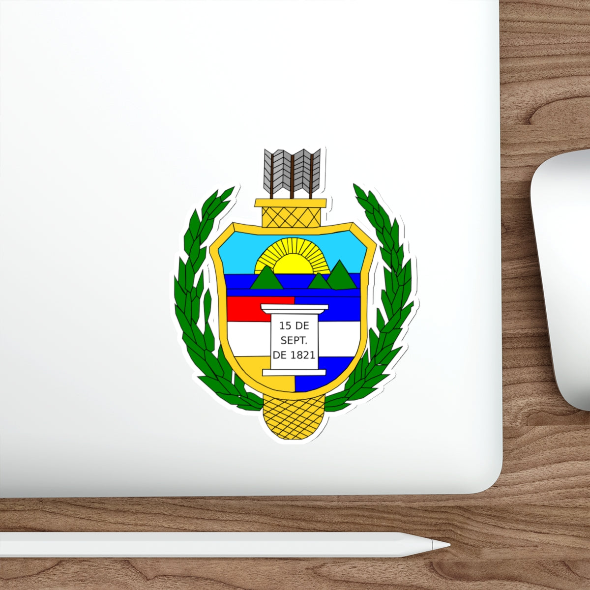 Coat of arms of guatemala (1851-1858) STICKER Vinyl Die-Cut Decal-The Sticker Space