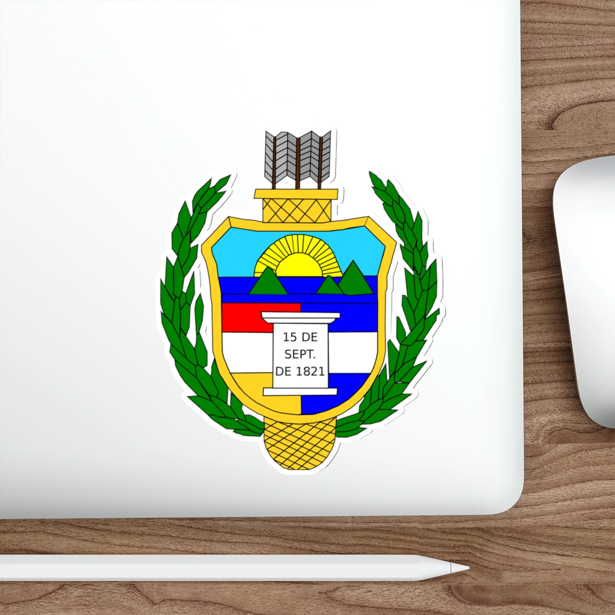 Coat of arms of guatemala (1851-1858) STICKER Vinyl Die-Cut Decal-The Sticker Space