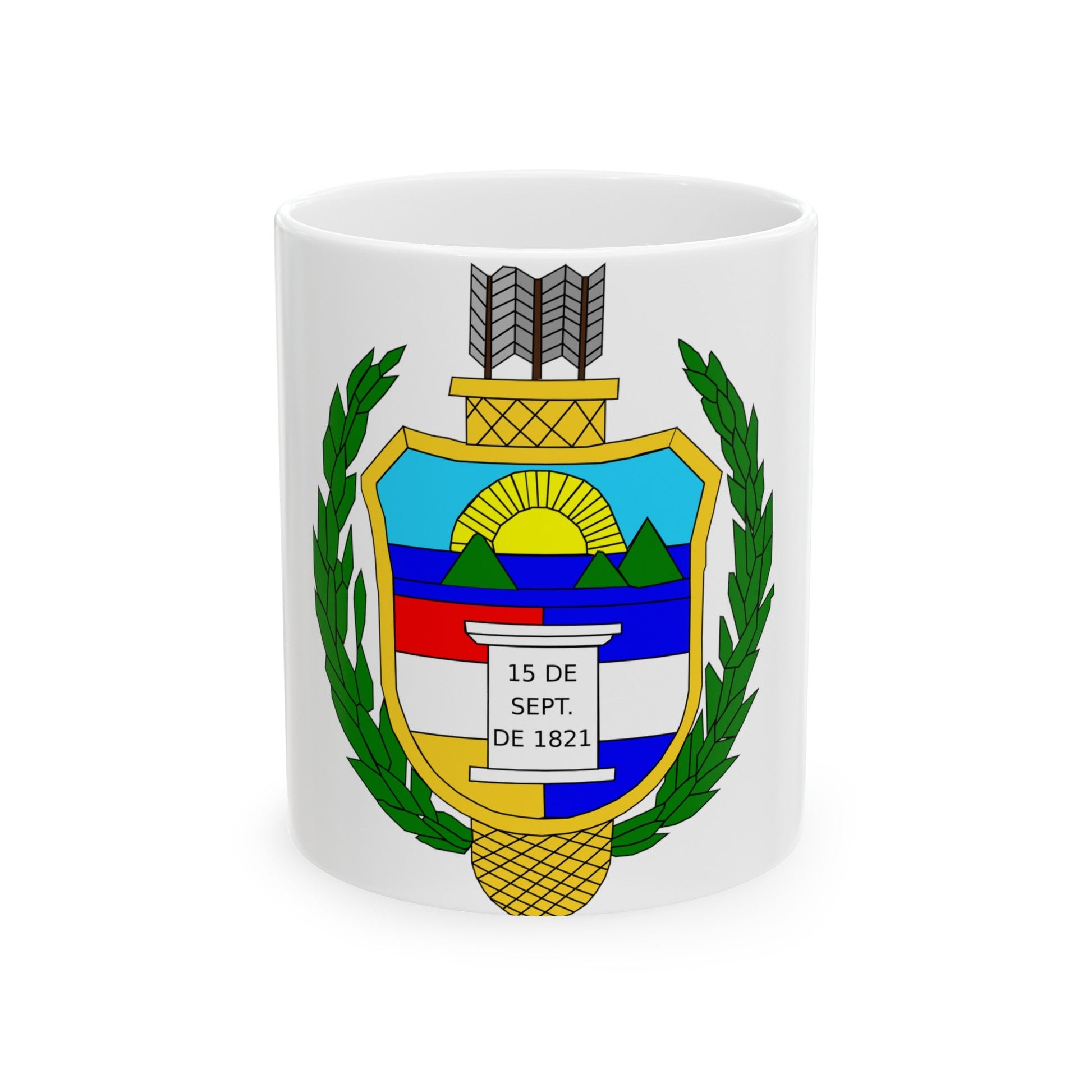 Coat of arms of guatemala (1851-1858) - White Coffee Mug-11oz-The Sticker Space