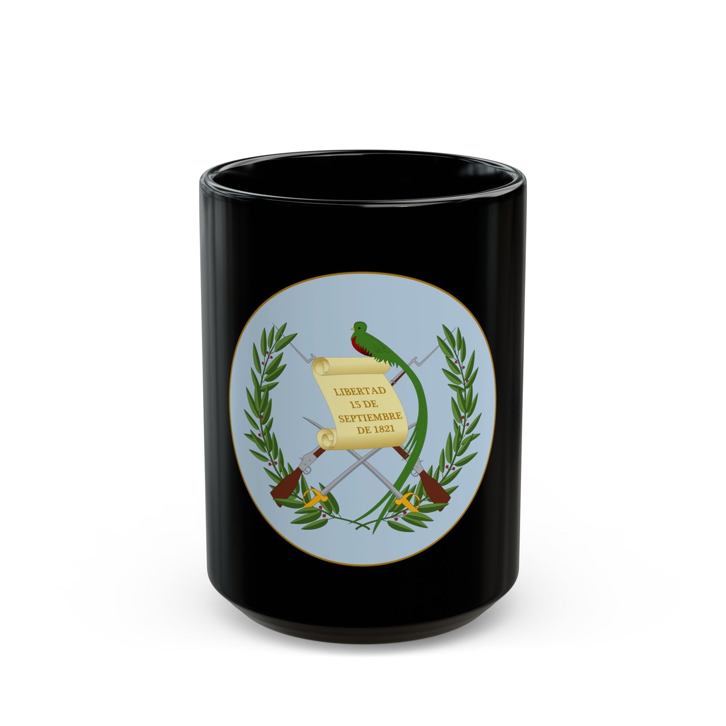 Coat of arms of Guatemala 2 - Black Coffee Mug-15oz-The Sticker Space