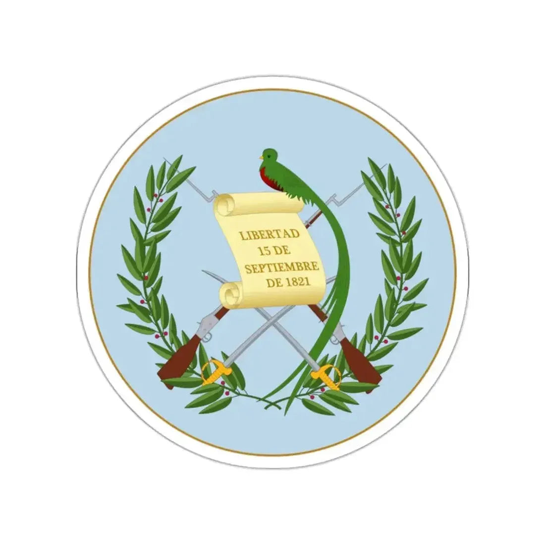 Coat of arms of Guatemala 2 STICKER Vinyl Die-Cut Decal - The Sticker Space