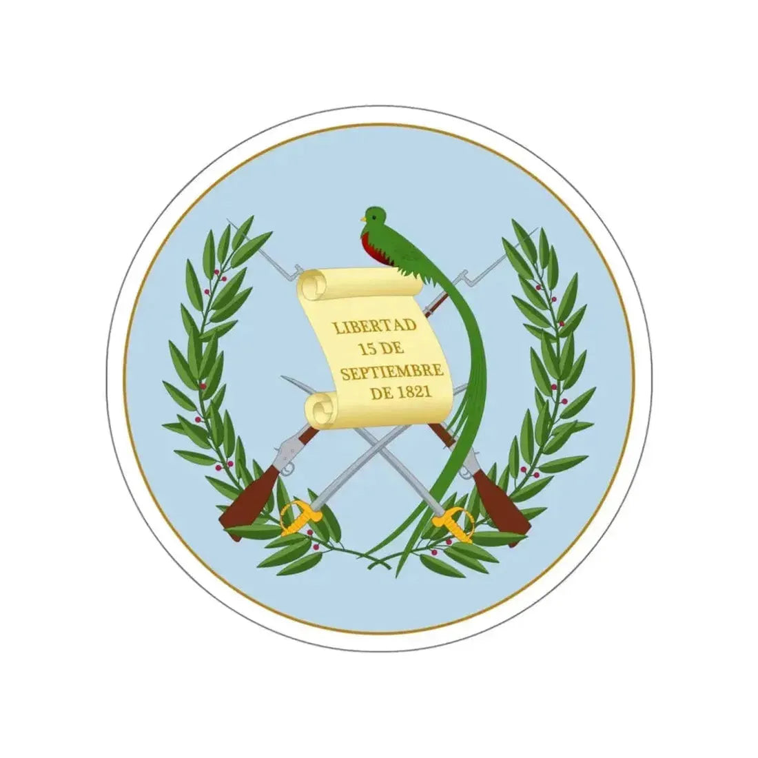 Coat of arms of Guatemala 2 STICKER Vinyl Die-Cut Decal - The Sticker Space
