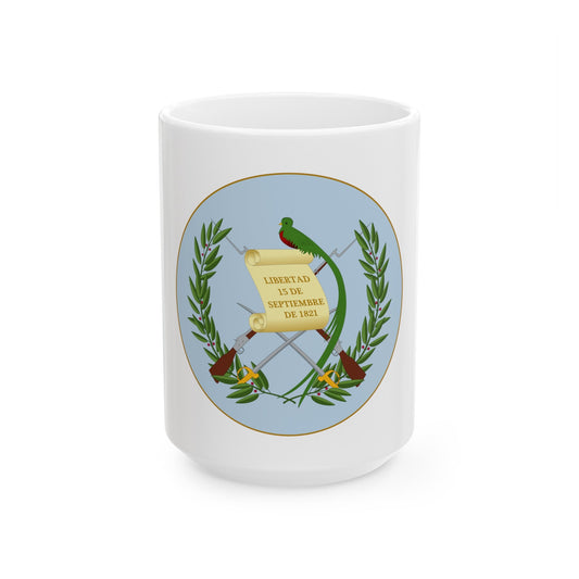 Coat of arms of Guatemala 2 - White Coffee Mug-15oz-The Sticker Space