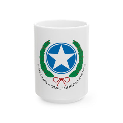 Coat of Arms of Guayaquil - White Coffee Mug-15oz-The Sticker Space